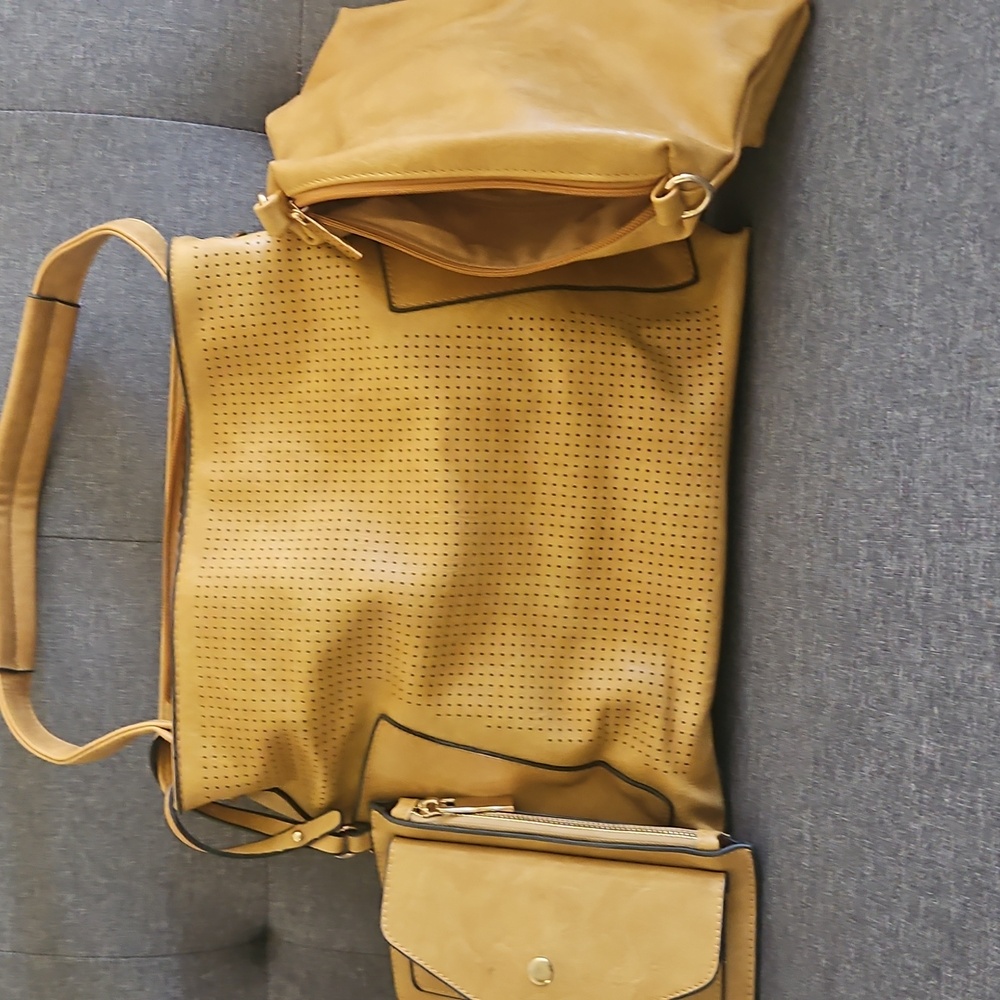 Faux Leather Boho Bag 3 In 1